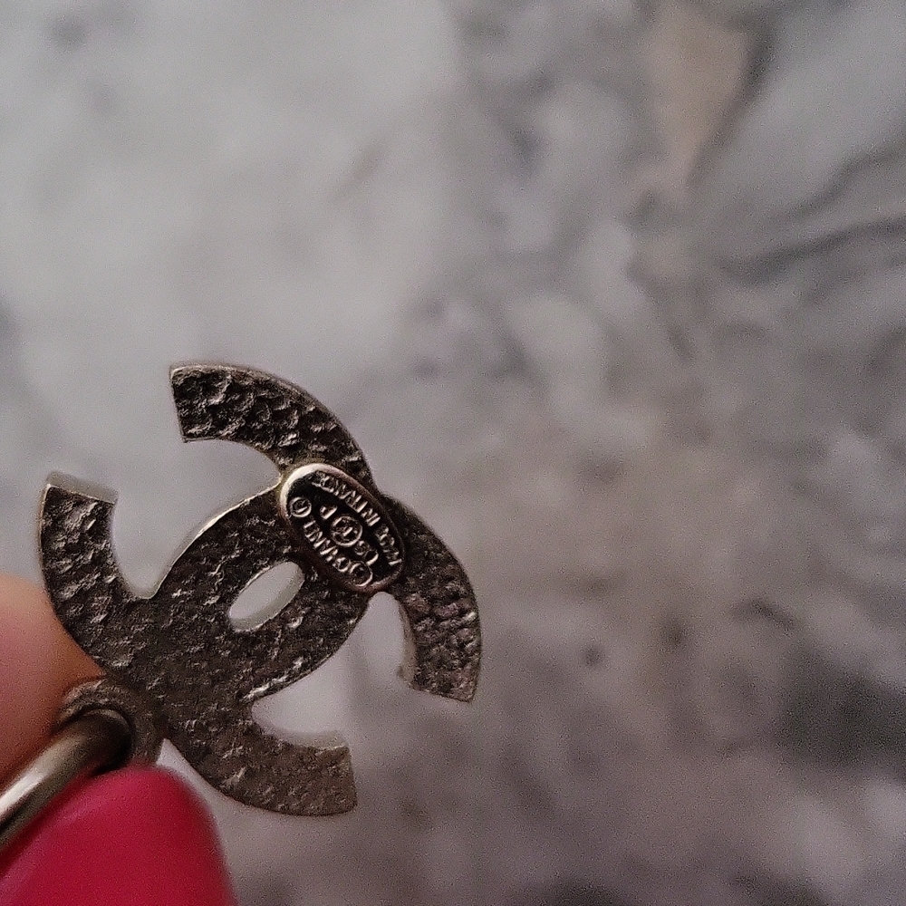 Chanel Pink Rhinestone Earrings - Picture 4 of 5